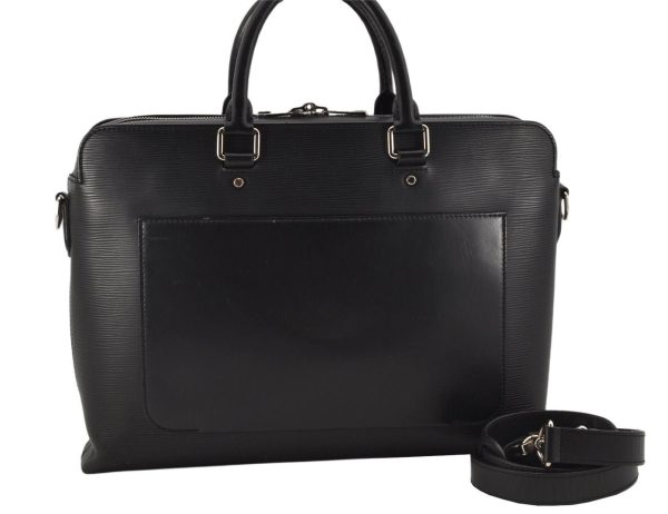 Authentic Louis Vuitton Epi Brooks 2Way Business Briefcase Black M58849 LV 8868J on Sale