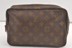 Auth Louis Vuitton Monogram Trousse Toilette 23 Clutch Hand Bag Old Model 9043J Cheap