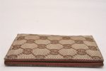 Authentic GUCCI Vintage Card Pass Case GG Canvas Leather 120966 Brown 4622J Online Hot Sale