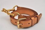 Authentic Louis Vuitton Leather Shoulder Strap Beige 35.4-39.4  LV Box 8721J For Sale