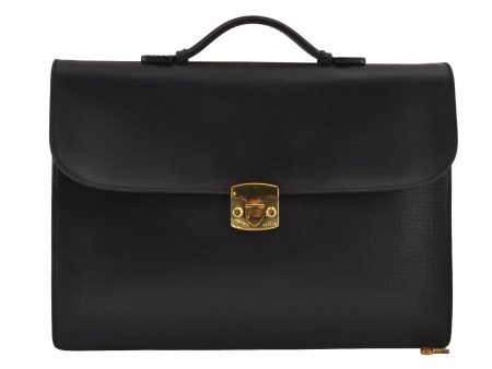 Authentic BOTTEGA VENETA Vintage Leather 2Way Briefcase Business Bag Black 8407J Sale