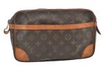 Authentic Louis Vuitton Monogram Compiegne 28 Clutch Hand Bag M51845 LV 7670J For Cheap