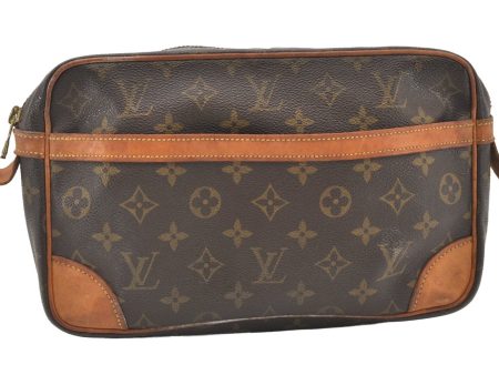 Authentic Louis Vuitton Monogram Compiegne 28 Clutch Hand Bag M51845 LV 7670J For Cheap