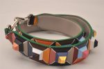 Authentic FENDI Shoulder Strap You Studs Leather 90cm 35.4  Multicolor 7694J Online Sale