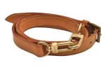 Authentic Louis Vuitton Leather Shoulder Strap Beige 33.9-40.9  LV 0949K on Sale