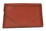 Authentic Louis Vuitton Epi Arts Deco Clutch Bag Brown M52633 LV 8303J For Discount