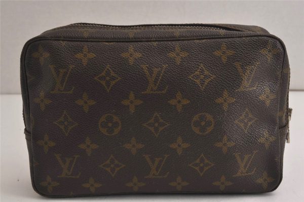 Auth Louis Vuitton Monogram Trousse Toilette 23 Clutch Hand Bag M47524 LV 0313K Cheap