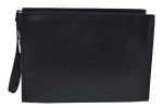 Authentic BALLY Leather Clutch Bag Black K9622 Online Hot Sale