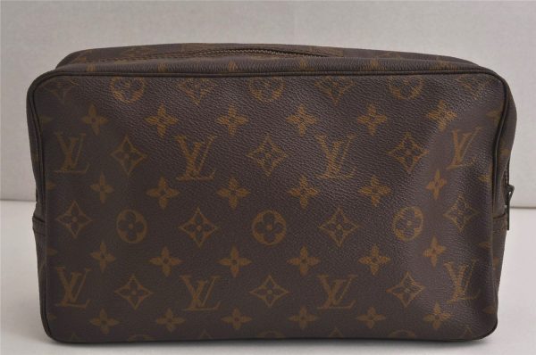 Auth Louis Vuitton Monogram Trousse Toilette 28 Clutch Hand Bag Old Model 0293K Sale