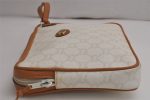 Authentic GUCCI GG Plus Clutch Hand Bag Purse PVC Leather White Junk 0665K Online Hot Sale