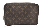 Auth Louis Vuitton Monogram Trousse Toilette 23 Clutch Hand Bag M47524 LV 9342J Sale