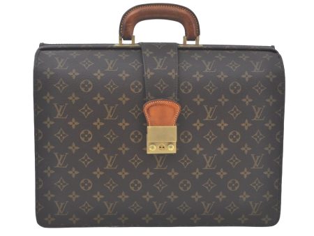 Authentic Louis Vuitton Monogram Serviette Fermoir Briefcase M53305 LV K9575 Online now