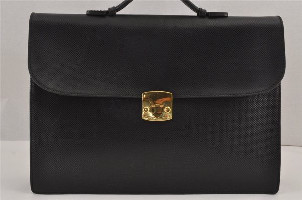 Authentic BOTTEGA VENETA Vintage Leather 2Way Briefcase Business Bag Black 8407J Sale