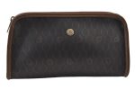 Authentic Christian Dior Honeycomb Clutch Hand Bag PVC Leather Black CD 0901K Online now