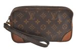 Authentic Louis Vuitton Monogram Marly Dragonne PM M51827 Clutch Hand Bag 9036J For Sale