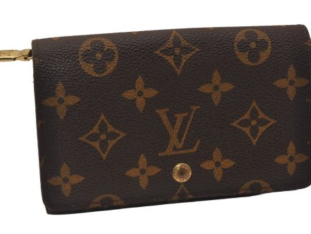 Auth Louis Vuitton Monogram Porte Monnaie Billets Tresor Wallet M61730 LV 8392J Discount