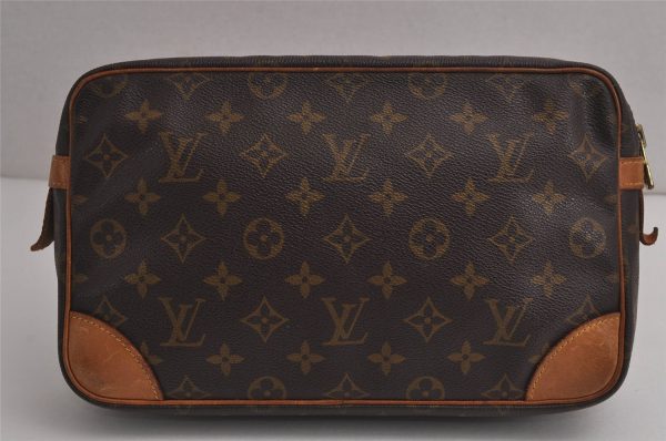 Authentic Louis Vuitton Monogram Compiegne 28 Clutch Hand Bag M51845 LV 7638J Supply