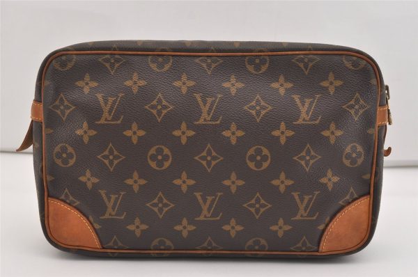 Authentic Louis Vuitton Monogram Compiegne 28 Clutch Hand Bag M51845 LV 6081J Cheap