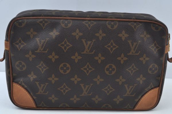 Authentic Louis Vuitton Monogram Compiegne 28 Clutch Hand Bag M51845 LV K9781 Hot on Sale