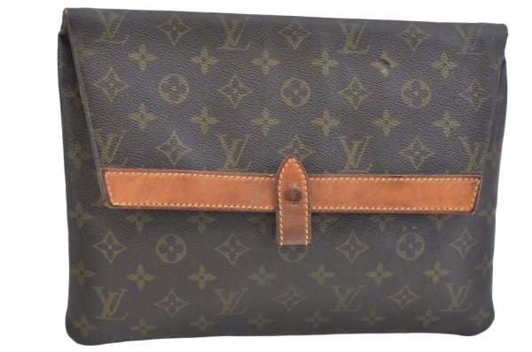 Auth Louis Vuitton Monogram Pochette Pliante Clutch Hand Bag Old Model LV K9327 Online Sale