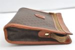 Authentic CELINE Macadam Blason Pattern Clutch Hand Bag PVC Leather Brown 8269J Discount