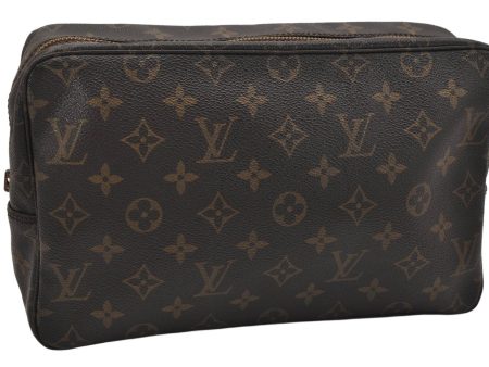 Auth Louis Vuitton Monogram Trousse Toilette 28 Clutch Bag M47522 Junk 0890K For Sale