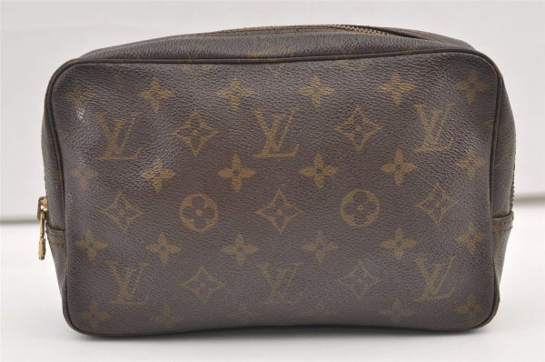 Auth Louis Vuitton Monogram Trousse Toilette 23 Clutch Hand Bag M47524 LV 1610K Discount