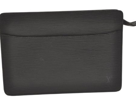 Authentic Louis Vuitton Epi Pochette Homme Clutch Hand Bag Black M52522 LV 9813J For Cheap