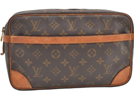 Authentic Louis Vuitton Monogram Compiegne 28 Clutch Hand Bag M51845 LV 0259K For Discount