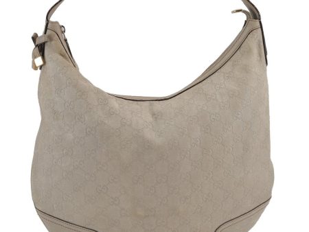 Auth GUCCI Guccissima Princy Ribbon GG Leather Shoulder Bag 162882 White 8744J Discount