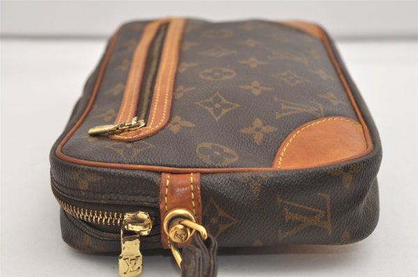 Authentic Louis Vuitton Monogram Marly Dragonne GM M51825 Clutch Hand Bag 6220J on Sale