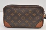 Authentic Louis Vuitton Monogram Marly Dragonne PM M51827 Clutch Hand Bag 9036J For Sale