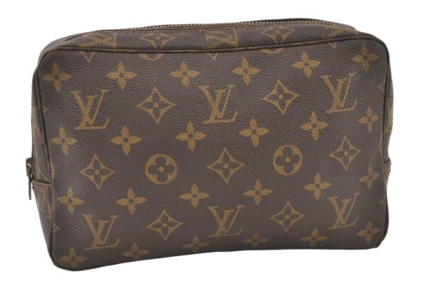 Auth Louis Vuitton Monogram Trousse Toilette 23 Clutch Hand Bag Old Model 9957J Hot on Sale