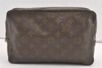 Auth Louis Vuitton Monogram Trousse Toilette 25 Clutch Hand Bag M47527 LV 8937J For Cheap