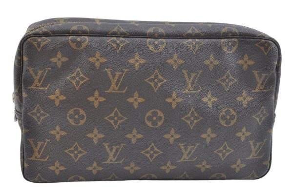 Auth Louis Vuitton Monogram Trousse Toilette 28 Clutch Hand Bag M47522 LV K9741 Hot on Sale