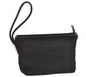 Authentic GUCCI Vintage Clutch Hand Bag Purse Nylon Leather Black 9271J Online now