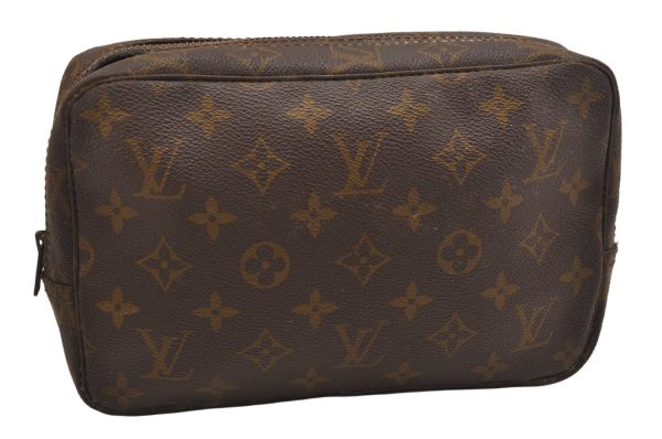 Auth Louis Vuitton Monogram Trousse Toilette 23 Clutch Hand Bag Old Model 1508K Online Sale