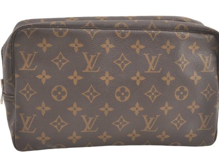 Auth Louis Vuitton Monogram Trousse Toilette 28 Clutch Hand Bag M47522 LV 0407K Supply