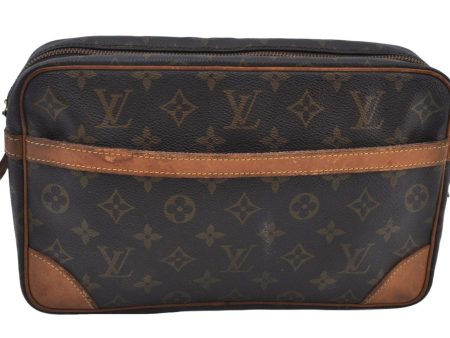 Authentic Louis Vuitton Monogram Compiegne 28 Clutch Hand Bag M51845 Junk K9723 Hot on Sale