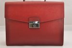 Authentic PRADA Vintage Saffiano Leather Nappa Briefcase Business Bag Red 9217J Fashion