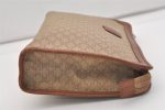 Authentic CELINE Macadam Blason Pattern Clutch Hand Bag PVC Leather Beige 6328J Fashion