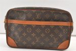 Authentic Louis Vuitton Monogram Compiegne 28 Clutch Hand Bag M51845 LV 1131K Cheap