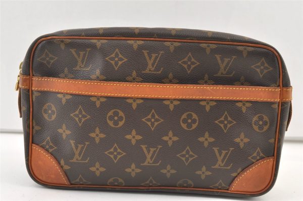 Authentic Louis Vuitton Monogram Compiegne 28 Clutch Hand Bag M51845 LV 1131K Cheap