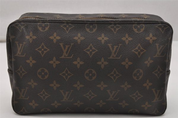 Auth Louis Vuitton Monogram Trousse Toilette 28 Clutch Bag M47522 Junk 0890K For Sale