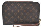 Authentic Louis Vuitton Monogram Orsay Clutch Hand Bag Purse M51790 LV K9823 Supply