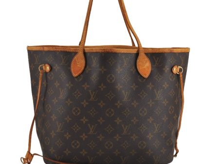 Auth Louis Vuitton Monogram Neverfull MM Shoulder Tote Bag M40156 Junk 8837J Online Sale