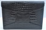 Authentic YVES SAINT LAURENT Clutch Hand Bag Purse Leather Black K9835 Hot on Sale