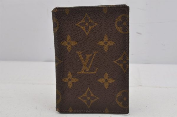 Auth Louis Vuitton Monogram Porte 2 Cartes Vertical Pass Case Old Model LV 8335J For Sale