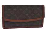 Louis Vuitton Monogram Pochette Dame GM Clutch Hand Bag Old Model LV Junk L0067 For Discount