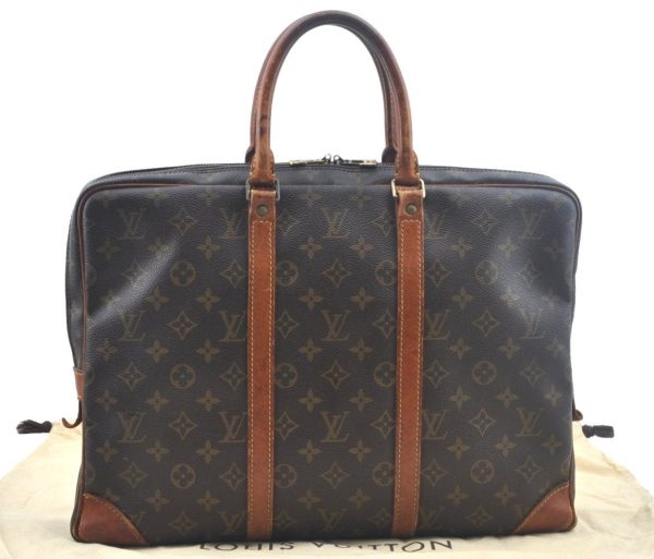 Auth Louis Vuitton Monogram Porte Documents Voyage M53361 Briefcase Junk K9966 Online now